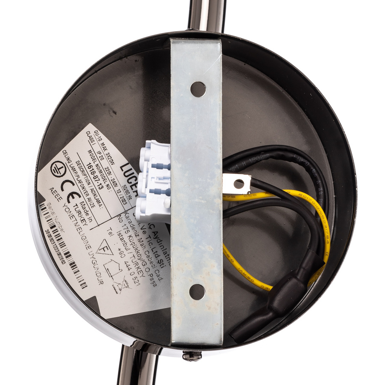 Deckenstrahler Spotte Schwarz Chrom 3 Flammig Deckenlampe Lampe Leuchte Spot B-Ware - 8698525602933