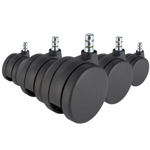 B-Ware hjh OFFICE Teppichrollen Rollen Büro Stuhlrollen 5er Schwarz 11mm Teppich