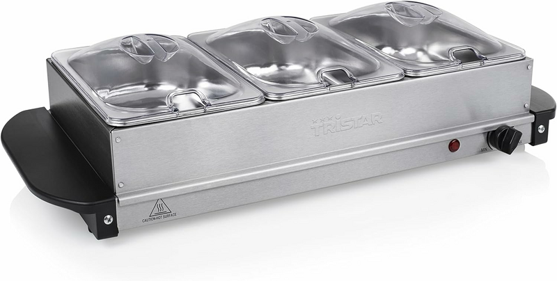 B-Ware Tristar Edelstahl Buffetwärmer Einstellbares Thermostat 3 X 1,5l Buffetbehäl134