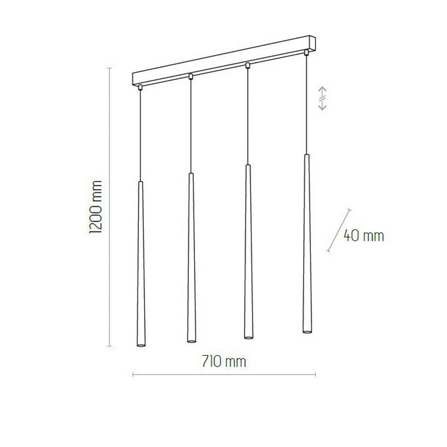 Euluna Pendelleuchte Piano Pendelleuchte Lampe Leuchte Vierflammig G9 Schwarz B-Ware - 5901780564148