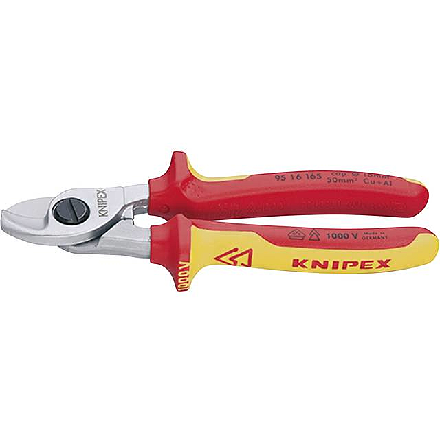 Knipex VDE-Kabelschere Alukabel  Kupferkabel eindrähtig mehrdrähtig 15 mm 50 mm²