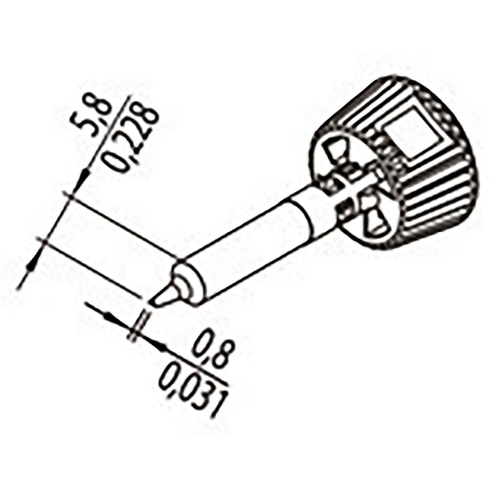 B-Ware Ersa 0142 Cdlf08 A/Sb Lötspitze Lötkolben Spitze Meißelform Spitzen Größe 0.80 Mm