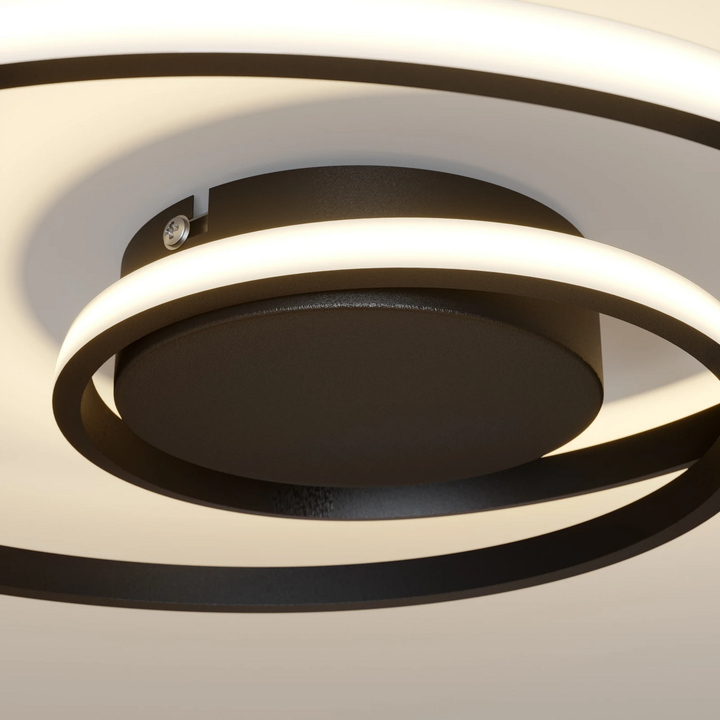 Lindby Kyron LED-Deckenlampe Hängelampe Lampe Leuchten Licht 22W schwarz matt