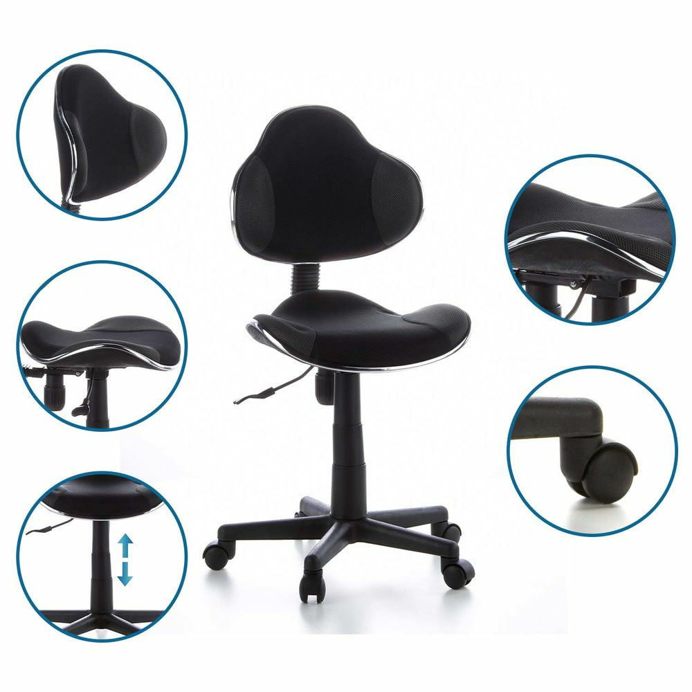 B-Ware Hjh Office Kiddy Gti 2 Kinderdrehstuhl Grau Schwarz Kinder Drehstuhl Stuhl Büro