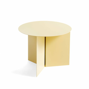 B-Ware Hay Slit Table Round Tisch Wohnzimmertisch Couchtisch Sofatisch Hellgelb ø 45 Cm
