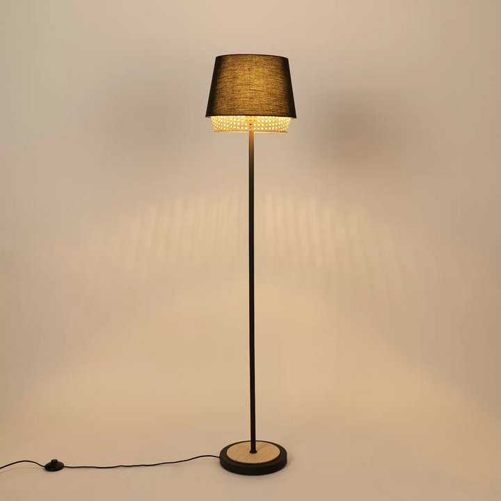 Lindby Ananya Stehleuchte Stehlampe Standleuchte Leuchte Lampe Eisen und Holz