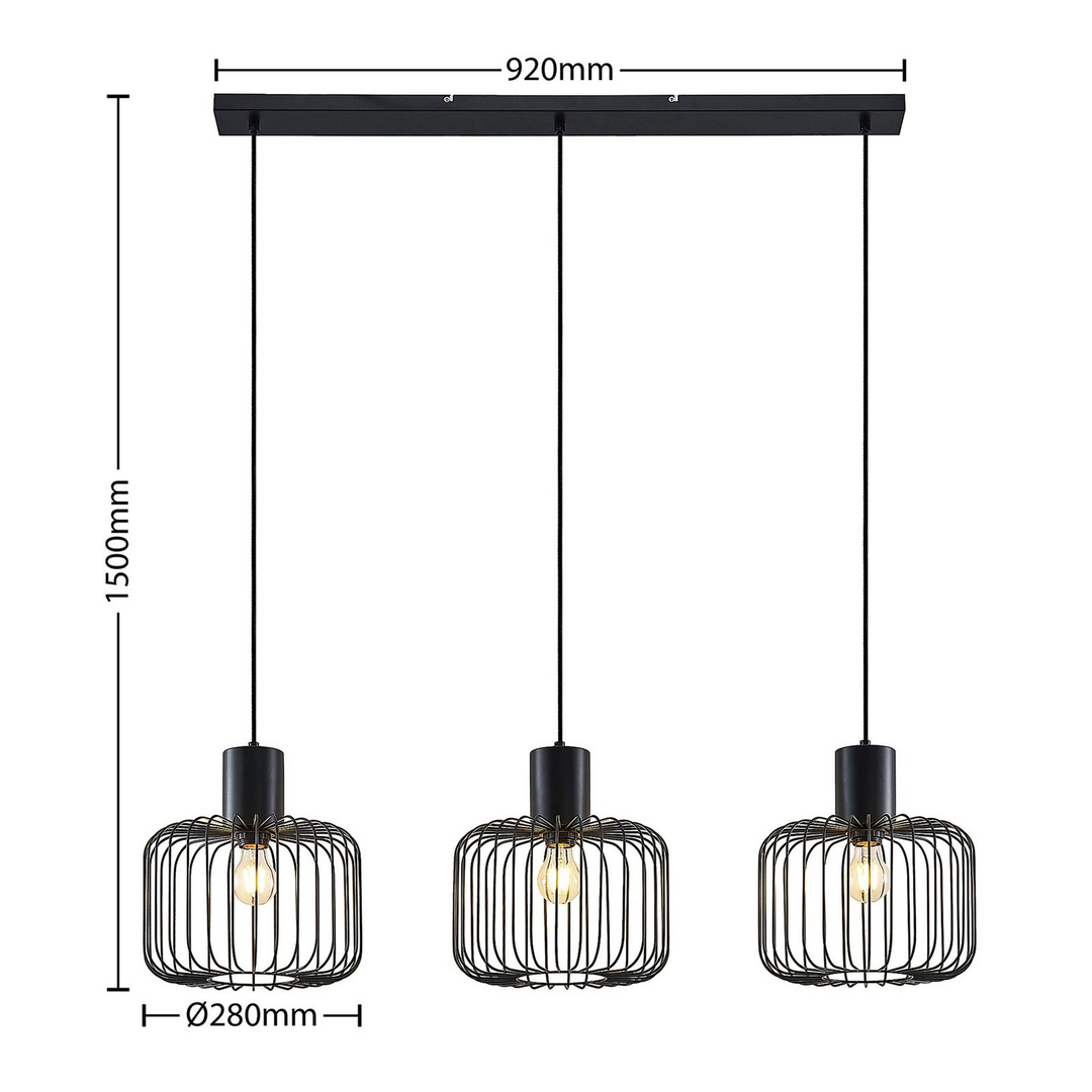 Lindby Vatiki Pendelleuchte Deckenlampe Hängeleuchte Hängeleuchte schwarz m344