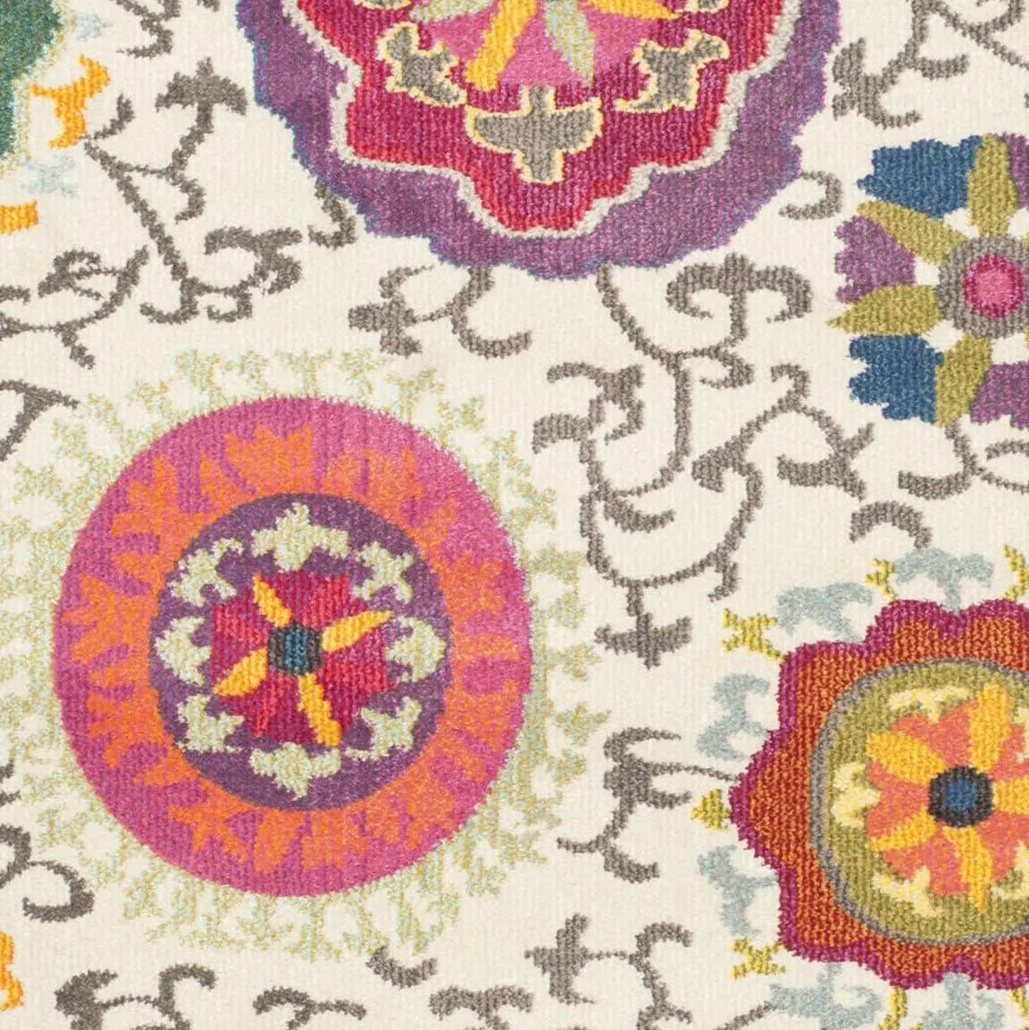 B-Ware Safavieh Teppich Läufer Boho Monaco Polypropylen Elfenbein Multi 120 X 180 Cm - 683726929901