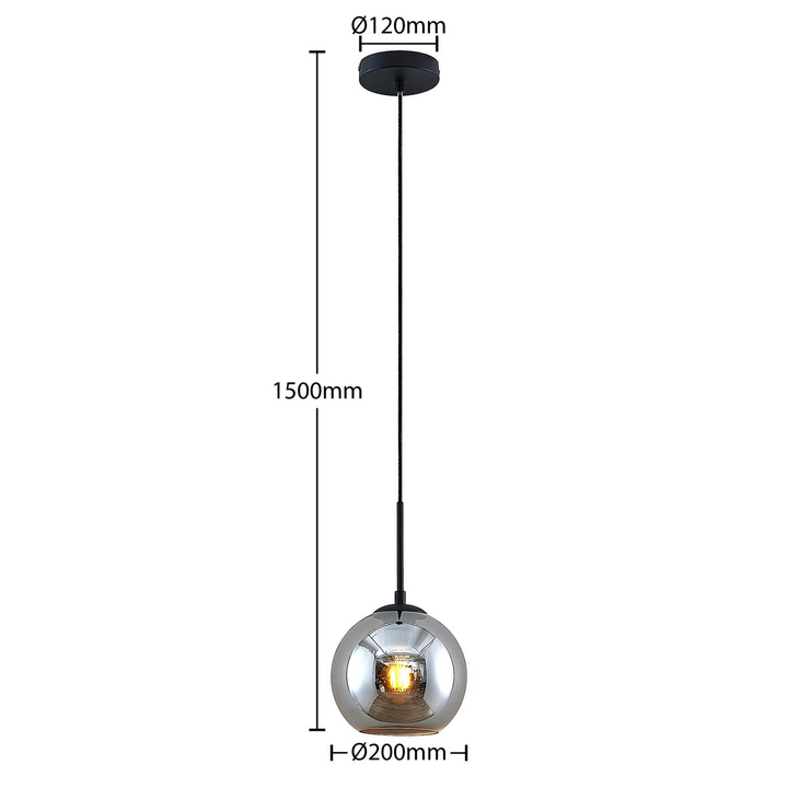 Lindby Jurian Pendelleuchte Deckenlampe Hängeleuchte Hängeleuchte Lampe rauchgla