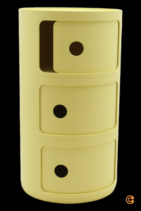 B-Ware Kartell Componibili Bio 5970 Schrank Kommode Anrichte Sideboard Regalsystem Gelb