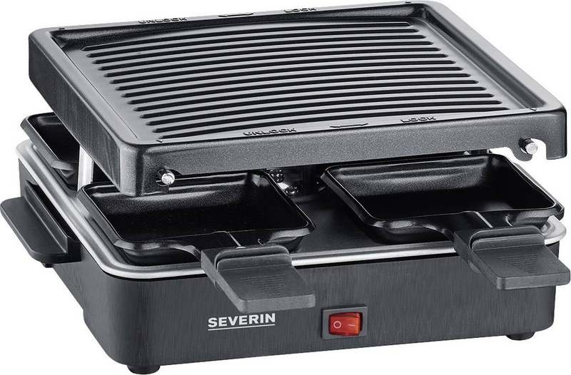 B-Ware Severin Mini Raclettegrill  Raclette Antihaftbeschichteter Grillplatte Minigrill