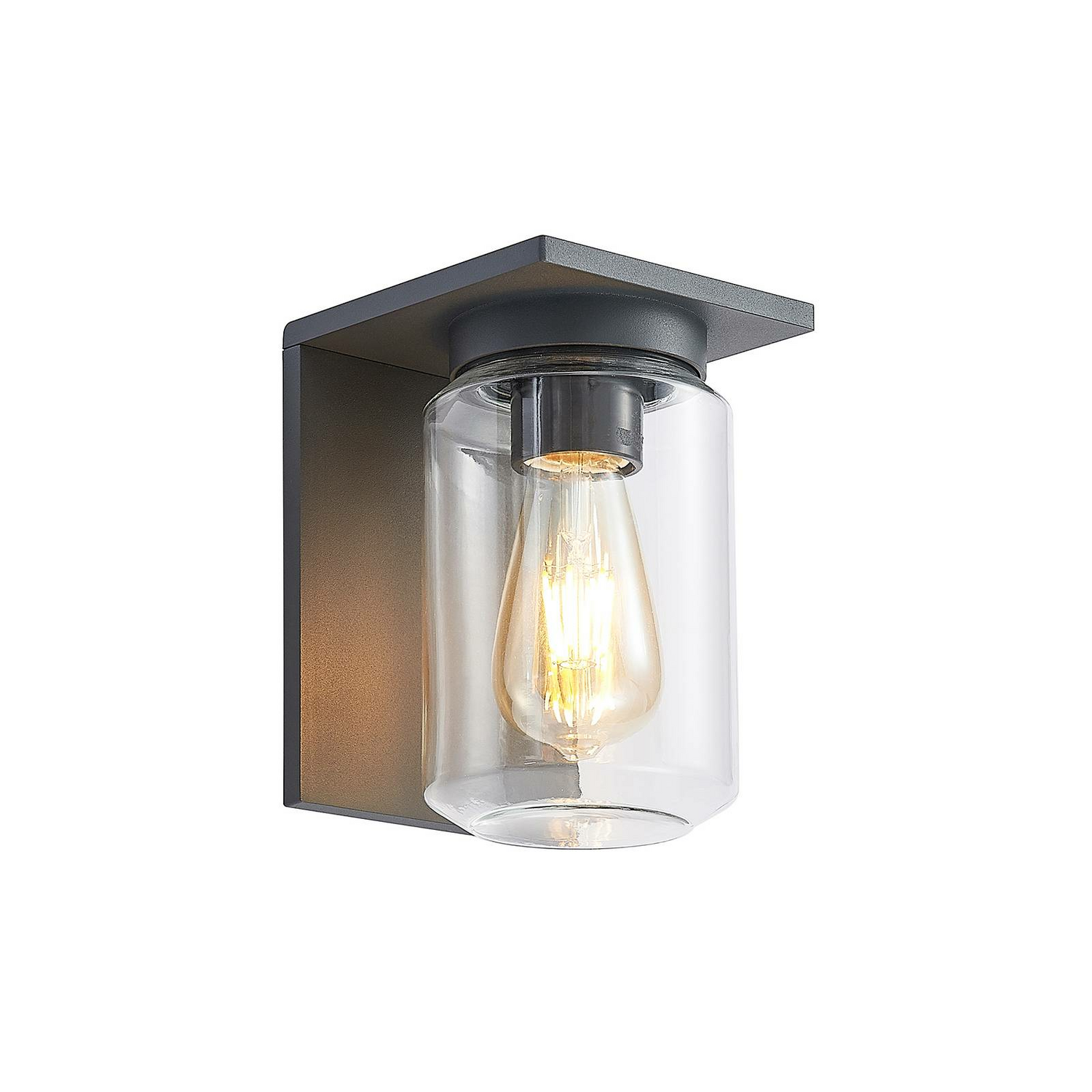 B-Ware Lucande Semka Außenwandleuchte Wandleuchte Wandleuchte Lampe Leuchte Dunkelgrau