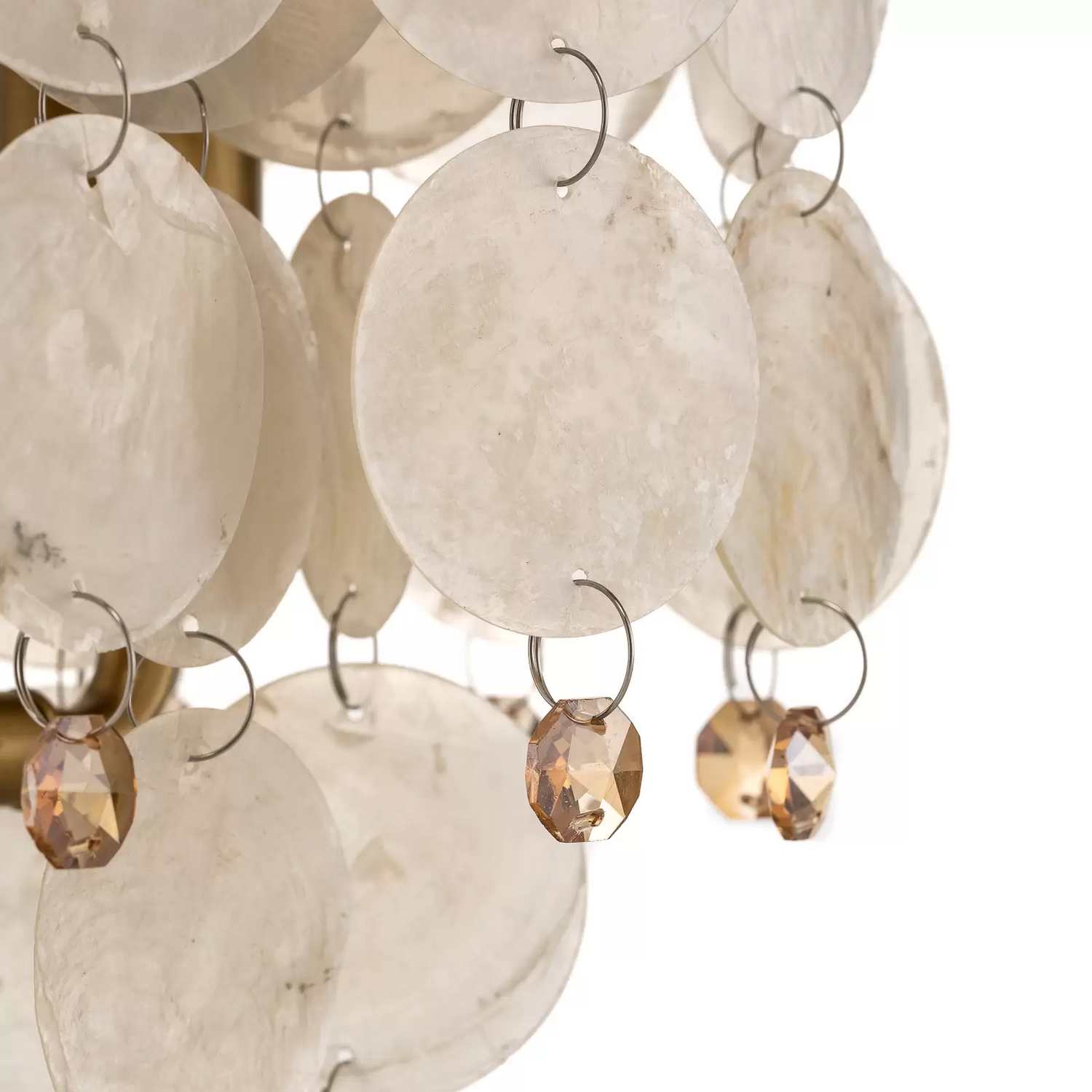 B-Ware Tischleuchte Ruben Mit Perlmuttscheiben Nachttischlampe Leuchte Leselampe E27