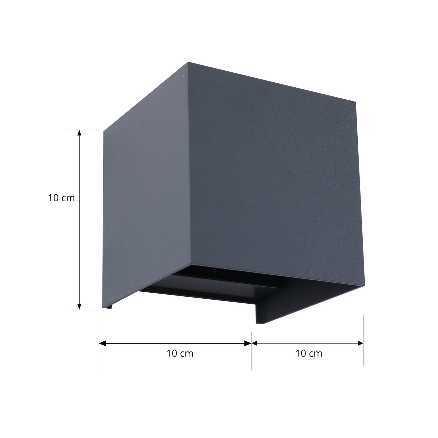 B-Ware Lindby Außenwandleuchte Außenlampe Led Smart Dara Grau Eckig Tuya Rgb Cct825