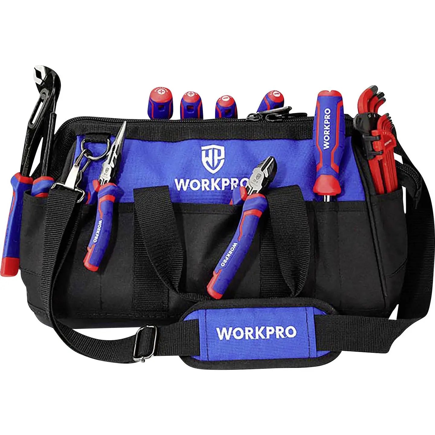 B-Ware Workpro Werkzeugtasche Werkzeugkoffer Schwarz Polyestergewebe Unbestückt 510 Mm - 4064161331591