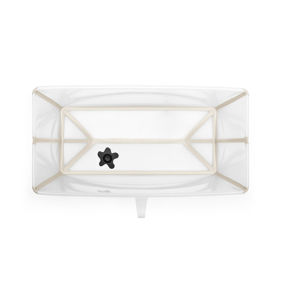 Stokke Flexi Bath XL Transparent Sandy Beige hitzeempfindlichem Stöpsel Wanne - 7040355359128