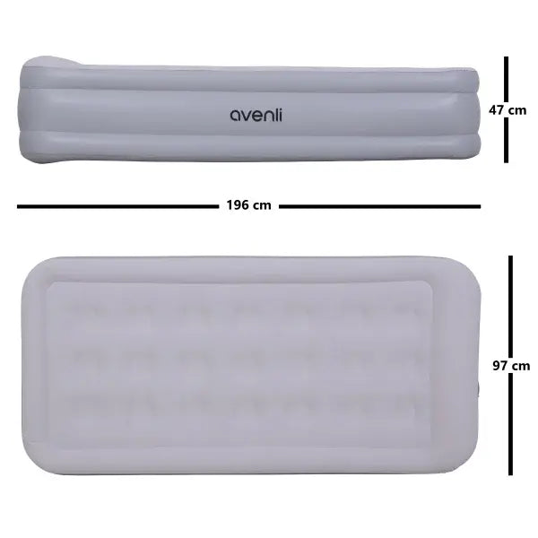 B-Ware Avenli Luftbett Luftmatratze Grau 1 Person Selbstaufblasend 196 X 97 X 47 Cm - 6920388662567