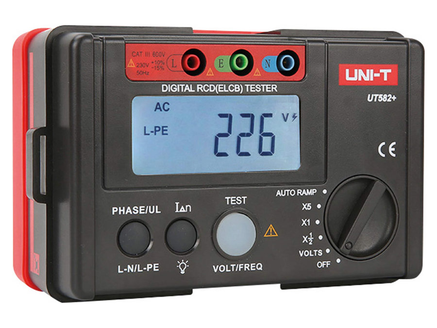 Uni T Rcd Prüfgerät Ut582+ Tester Messgerät Lcd Display Schwarz Rot B-Ware - 6935750558218