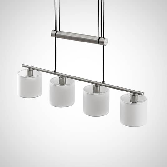 Suspension Lindby Jorin, lampe suspendue, lampe, hauteur réglable, blanche