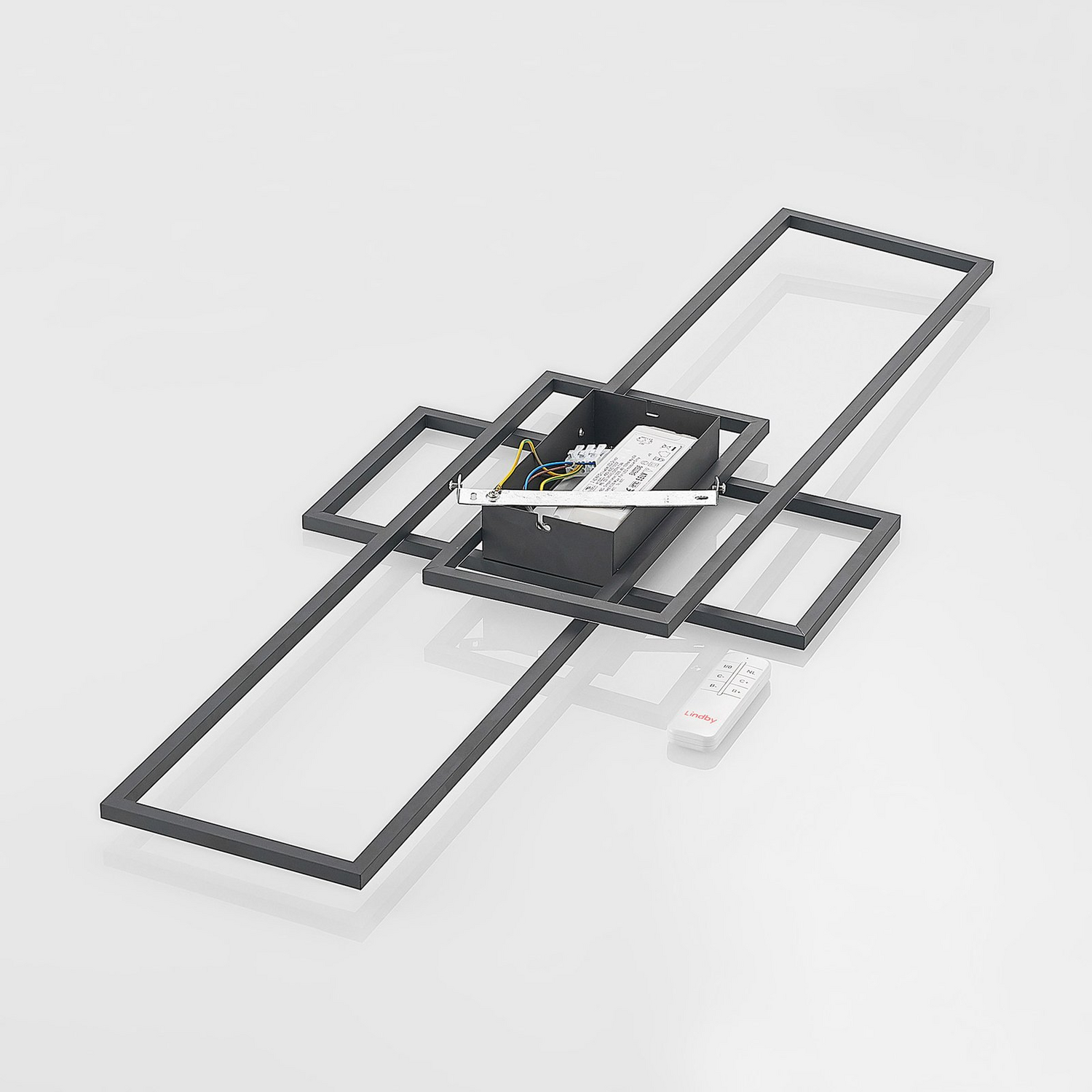 B-Ware Lindby Deckenleuchte Deckenlampe Led Caitlin Anthrazit Fernbedienung Cct