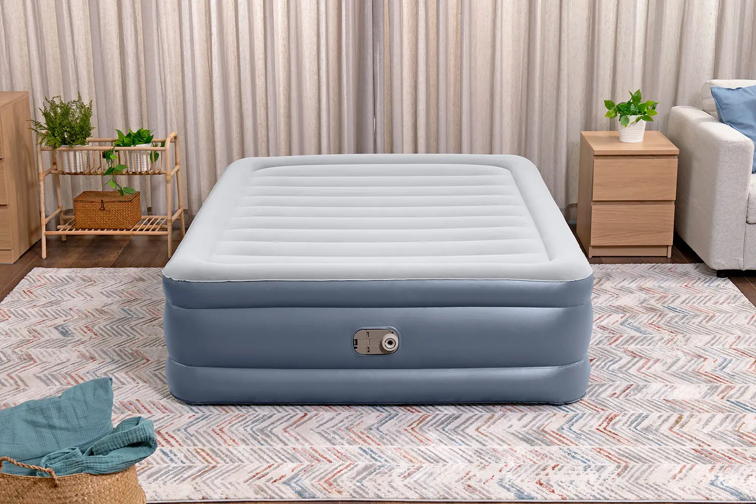 B-Ware Bestway Luftbett Gästebett Tri Tech Doppelbett Elektropumpe 203 X 152 X 51 Cm - 6941607326428