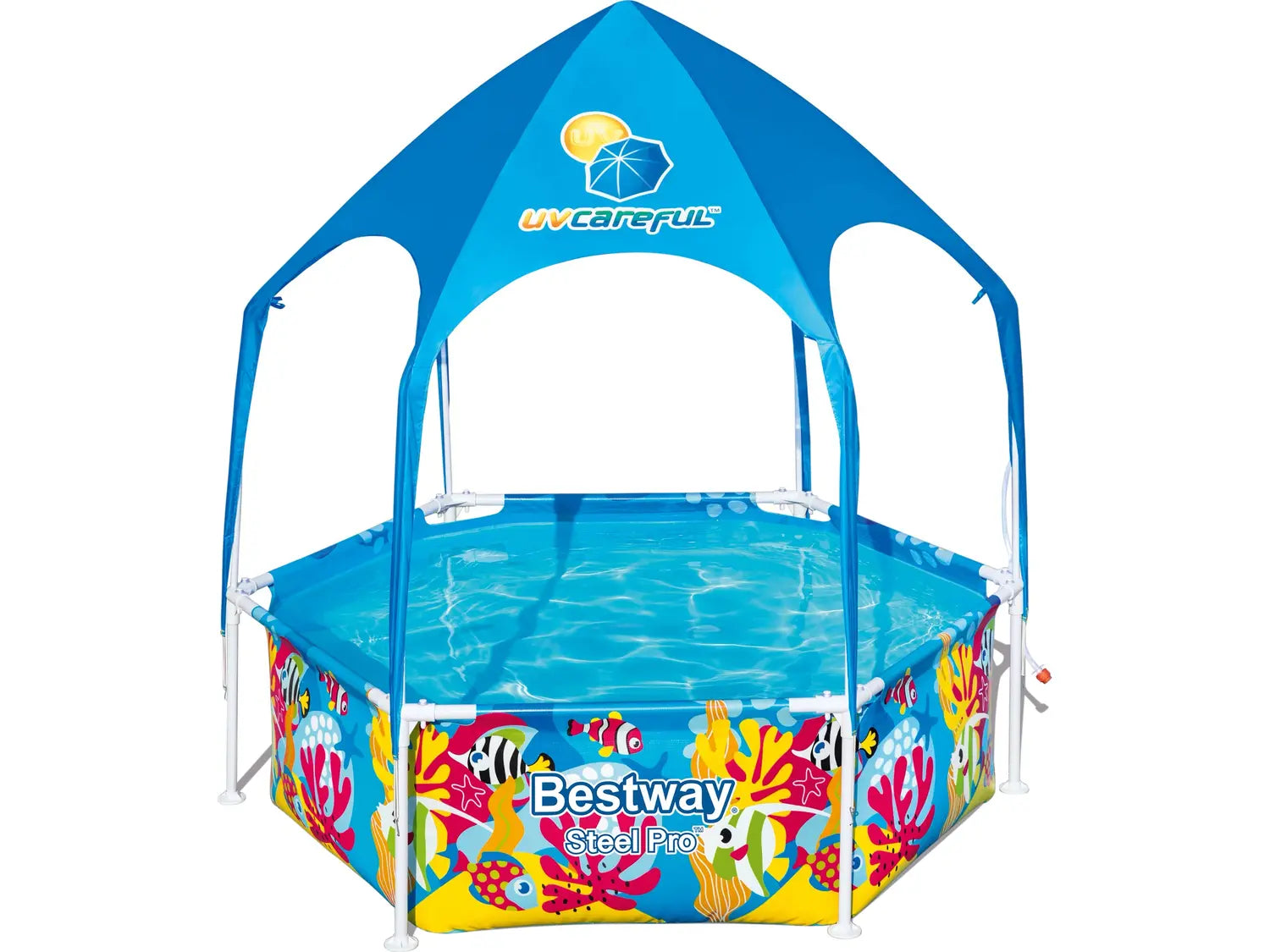 Bestway Aufstellpool Schwimmbecken Pool Rund Steel Pro Uv Careful 183cmx51cm B-Ware - 6941607327722
