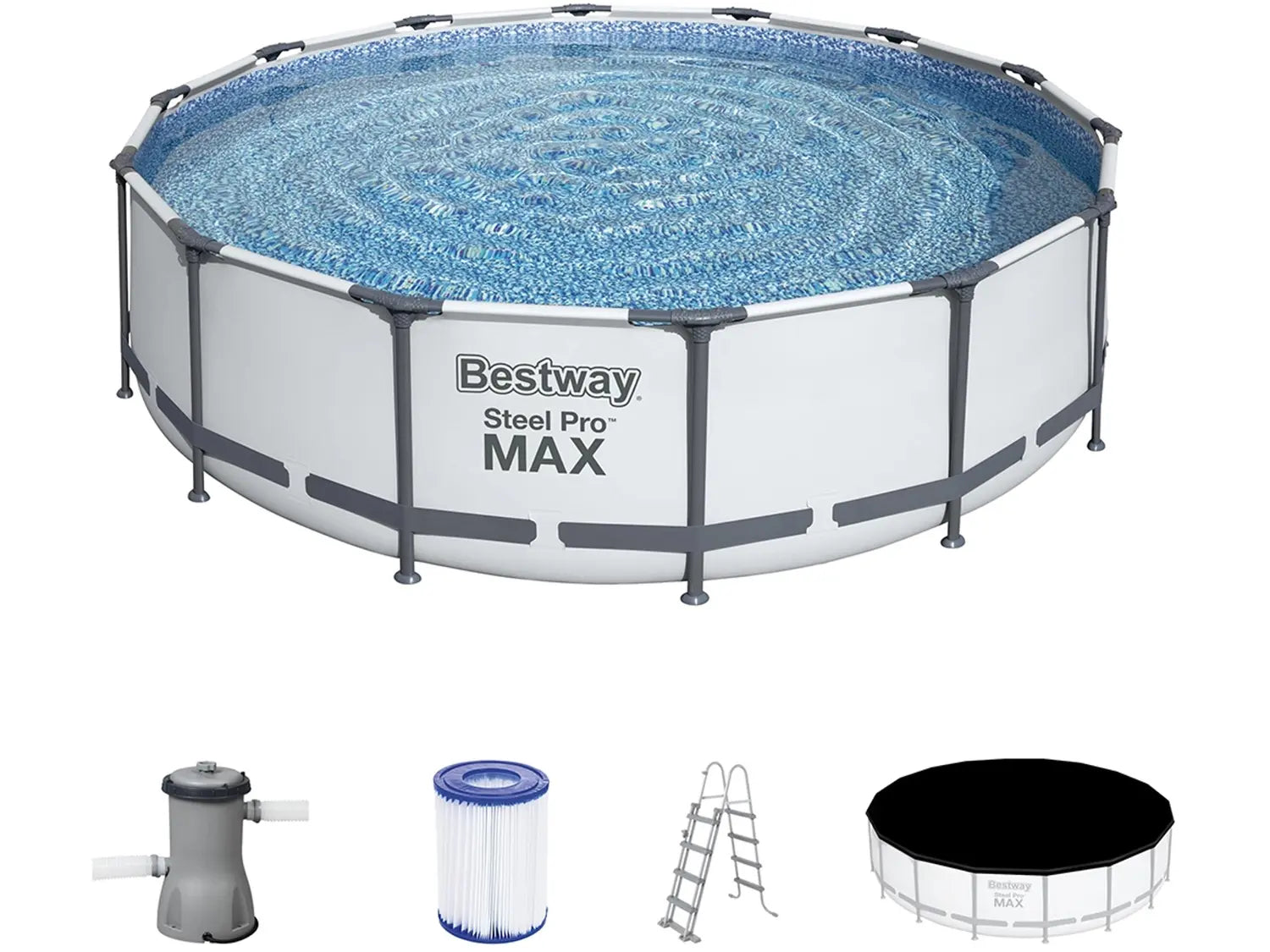 B-Ware Bestway Stahlrahmen Pool Pool Set Steel Pro Max Schwimmbecken ø 427x107 Cm Rund  - 6941607329559