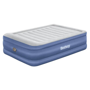 B-Ware 61cm Bestway Air Mattress Queen Inflatable Bed Airbed Blue