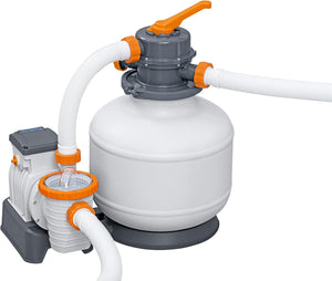 B-Ware Bestway Flowclear Sandfilteranlage Filterpumpe Poolpumpe Zeitschaltuhr Weiß867