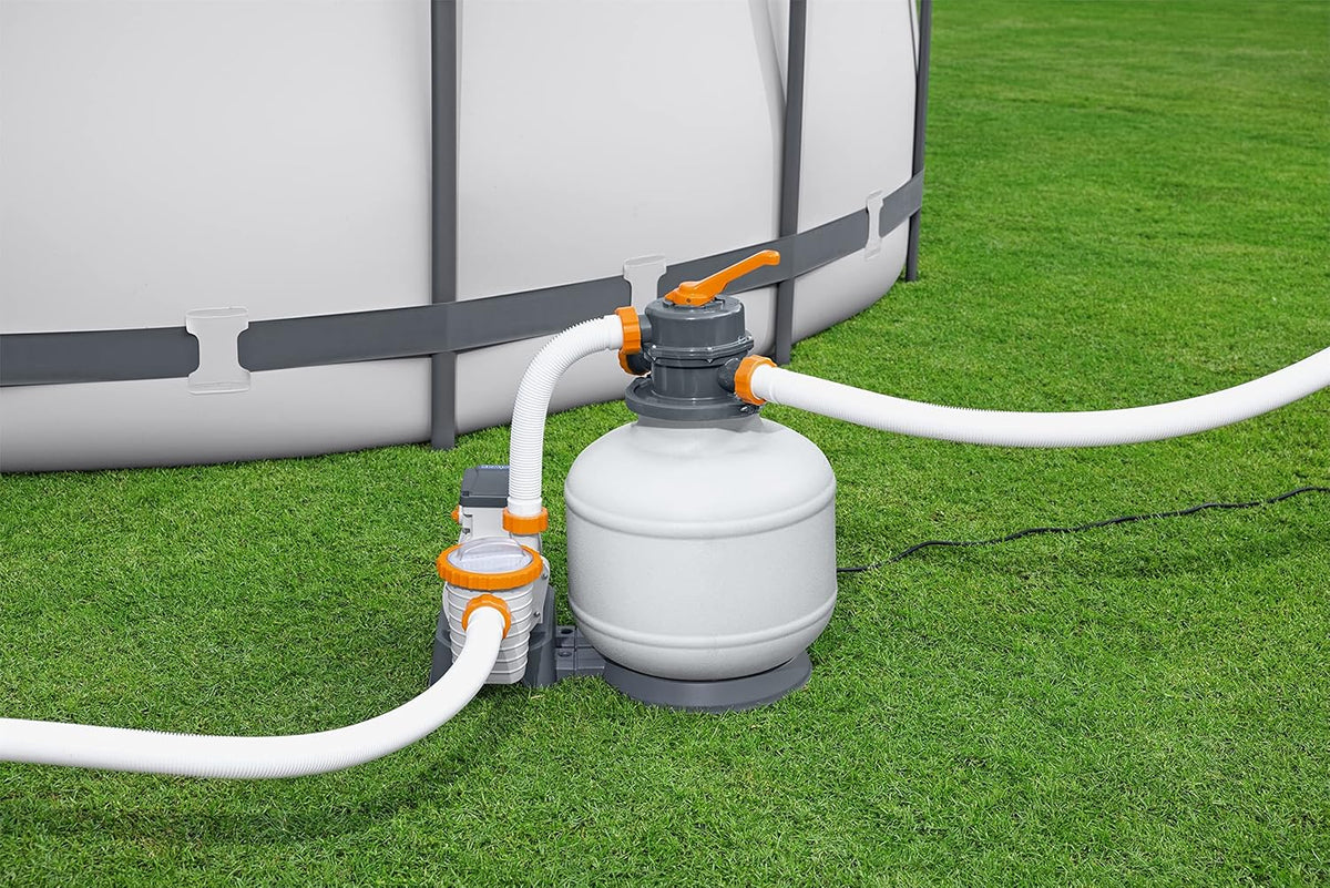 Bestway Flowclear Sandfilteranlage Filterpumpe Poolpumpe Zeitschaltuhr Weiß867 - 6941607354216