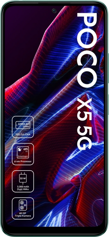 B-Ware Xiaomi Poco X5 5 G Smartphone Handy Mobiltelefon 128 Gb 6 Gb Ram 6.67'' 120 Hz Grün - 6941812710555