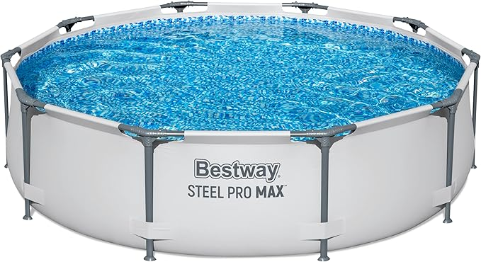 Bestway Frame Pool Schwimmbecken Pool Ohne Pumpe ø 305 X 76 Cm Schwimmbad Grau  B-Ware