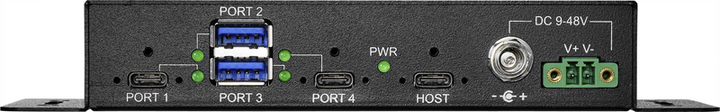 Renkforce 2+2 Port USB 3.0-Hub Metallgehäuse Gehäusen zur Wandmontage Schwarz