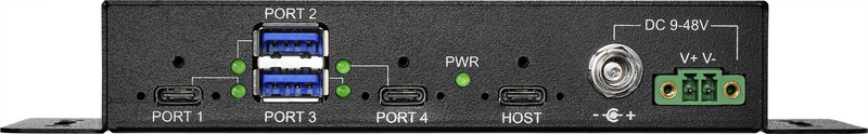 Renkforce 2+2 Port Usb 3.0 Hub Metallgehäuse Gehäusen Zur Wandmontage Schwarz   B-Ware