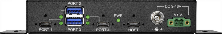 Renkforce 2+2 Port Usb 3.0 Hub Metallgehäuse Gehäusen Zur Wandmontage Schwarz   B-Ware