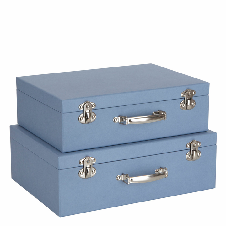 Bigso Box of Sweden Siri Kinder-Koffer 2er Set Reisekoffer Kofferset Dusty Blue