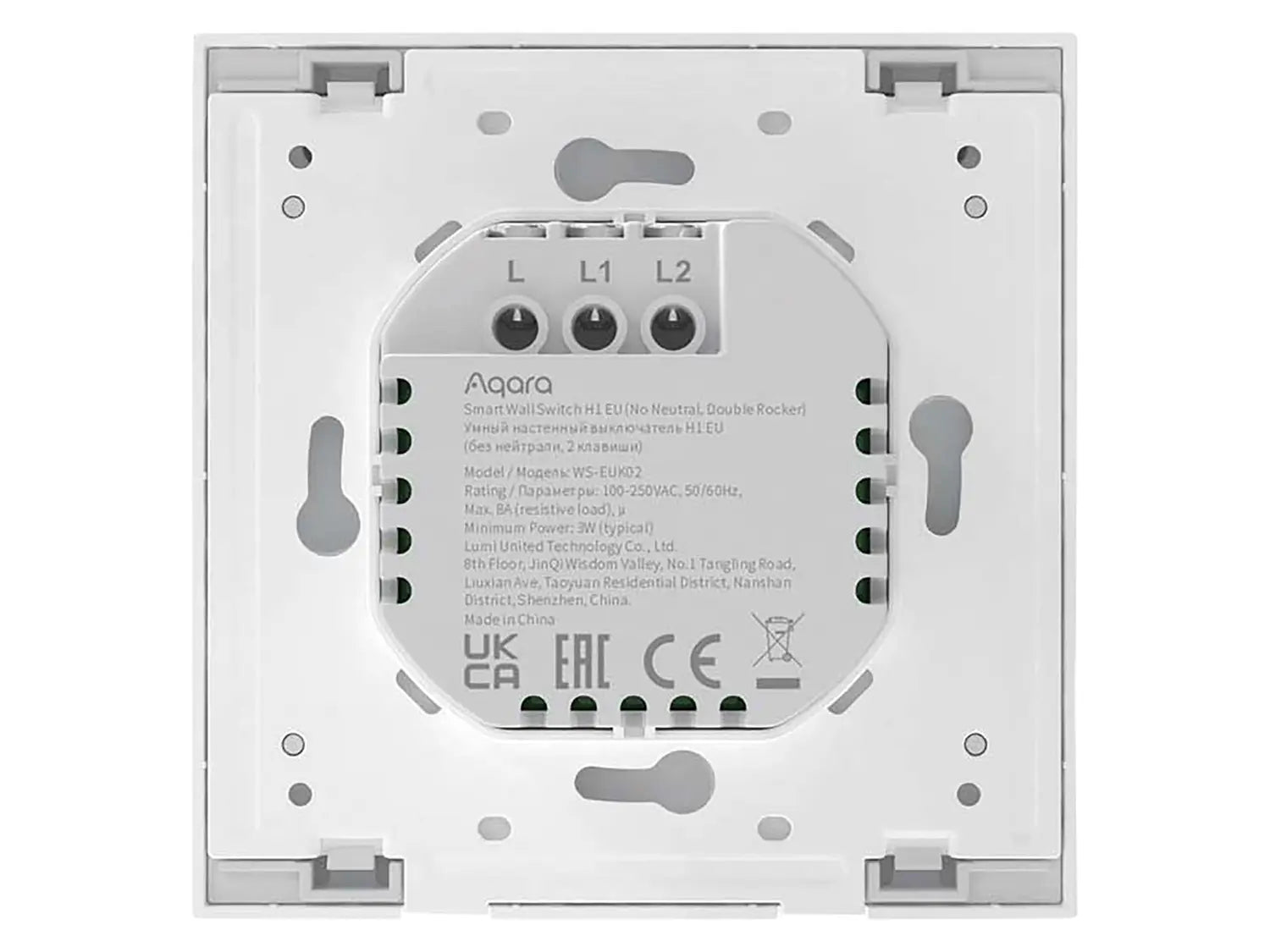 Aqara Serien Funk Wandschalter Schalter Ws Euk02 H1 Doppelschalter Wandmontage  B-Ware - 6970504214781