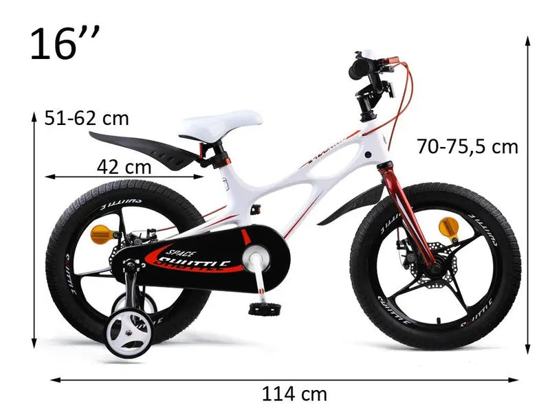 B-Ware Royal Baby Kinderfahrrad Fahrrad Space Shuttle Weiß 16 Zoll Sattel Lenker Klingel - 6970962668980
