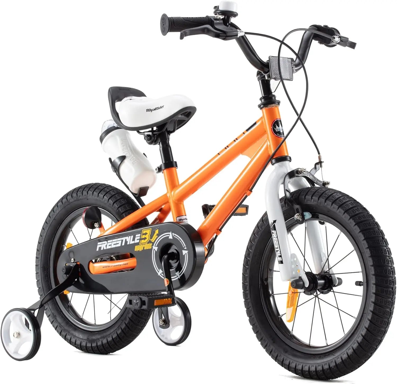B-Ware Royal Baby Freestyle Kinderfahrrad Rad Handbremse Stützräder 18 Zoll Orange