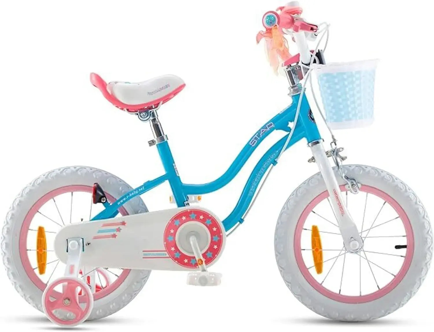 B-Ware Coolmobility Royal Baby Stargirl Kinderfahrrad Fahrrad 14 Zoll Mädchenrad Pink - 6973449206972