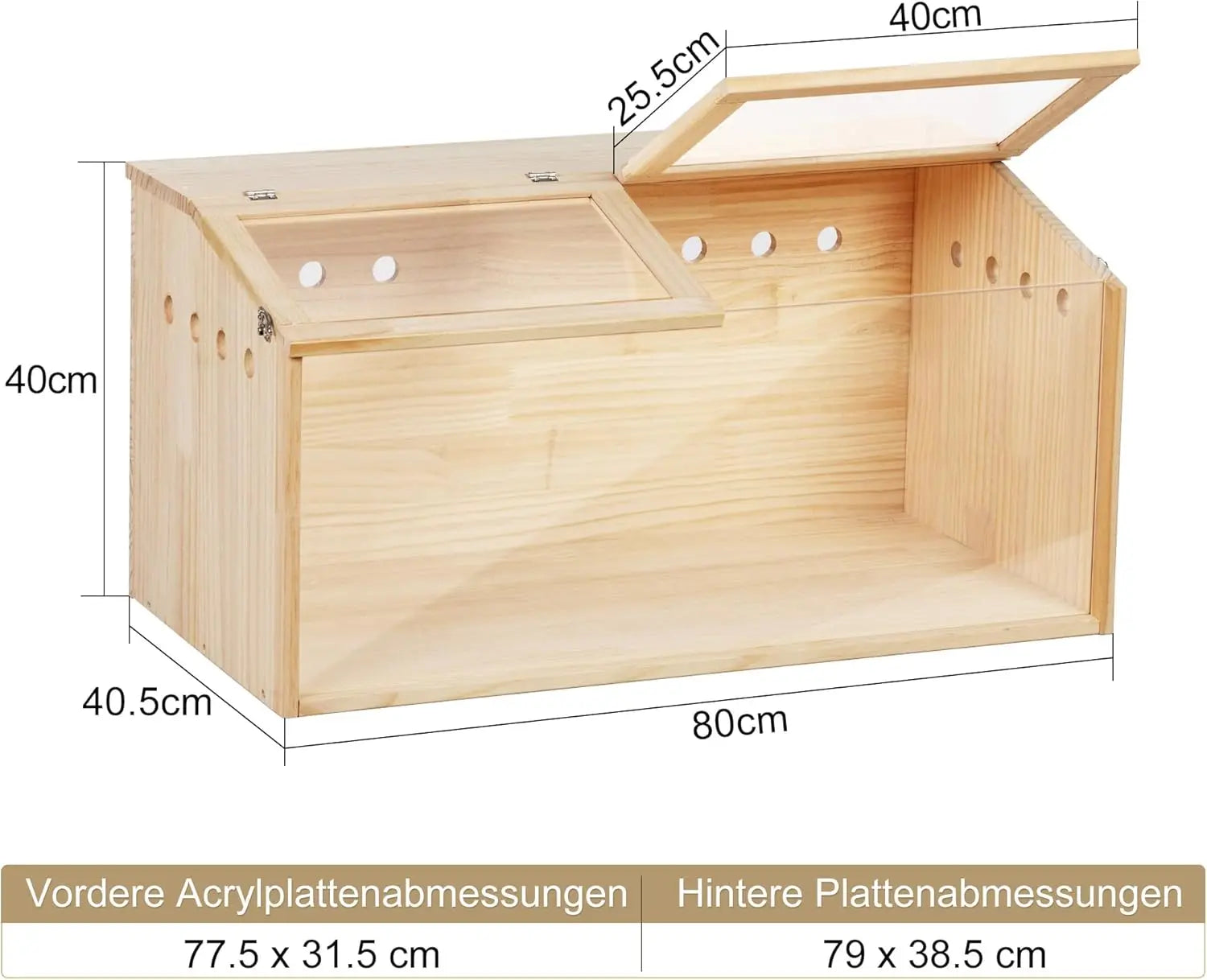Furpal Tierkäfig Gehege Hamster Meerschweinchen Naturliches Holz Acrylfenster B-Ware