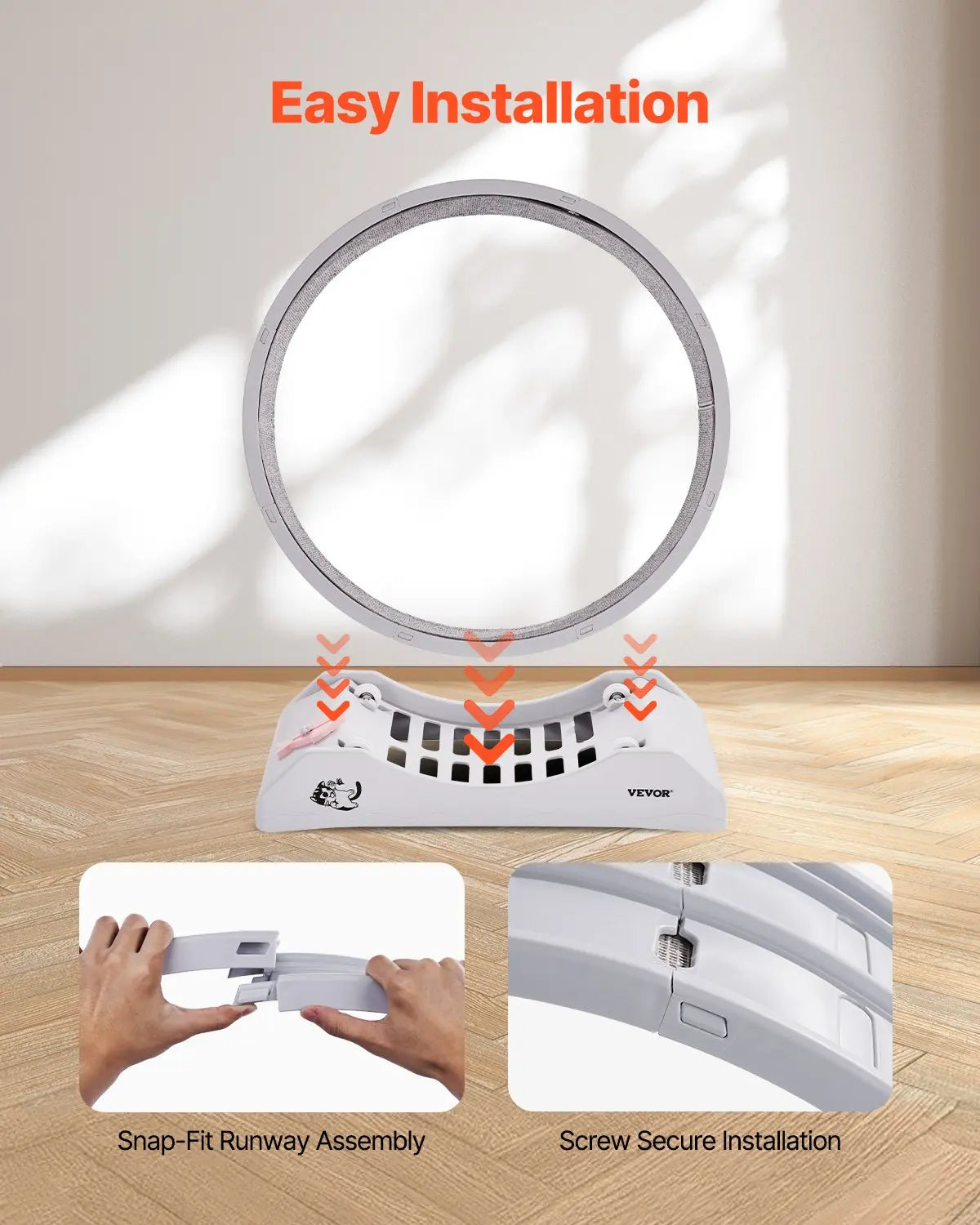 B-Ware Vevor Katzenlaufrad Katzenlaufband Katze Fitnessrad Weiß Kunststoff Training - 6974129113771