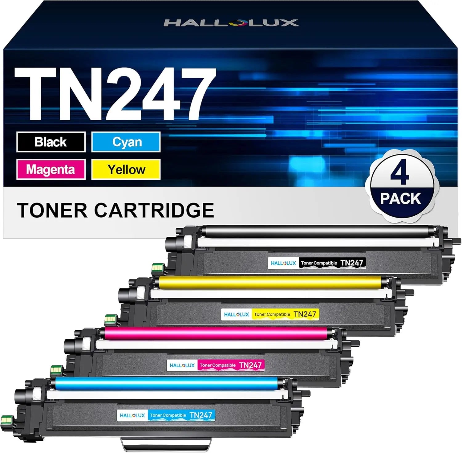 Hallolux Tonerkartusche Toner Tn 243 Cmyk Tn247 Kompatible Brother Mfc L3750 Cdw  B-Ware