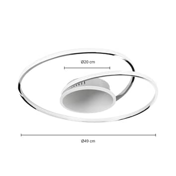 Lindby Dorle Led Deckenleuchte Deckenlampe Deckenlicht Leuchte Led Chrom ø 49169 B-Ware - 4251911746563