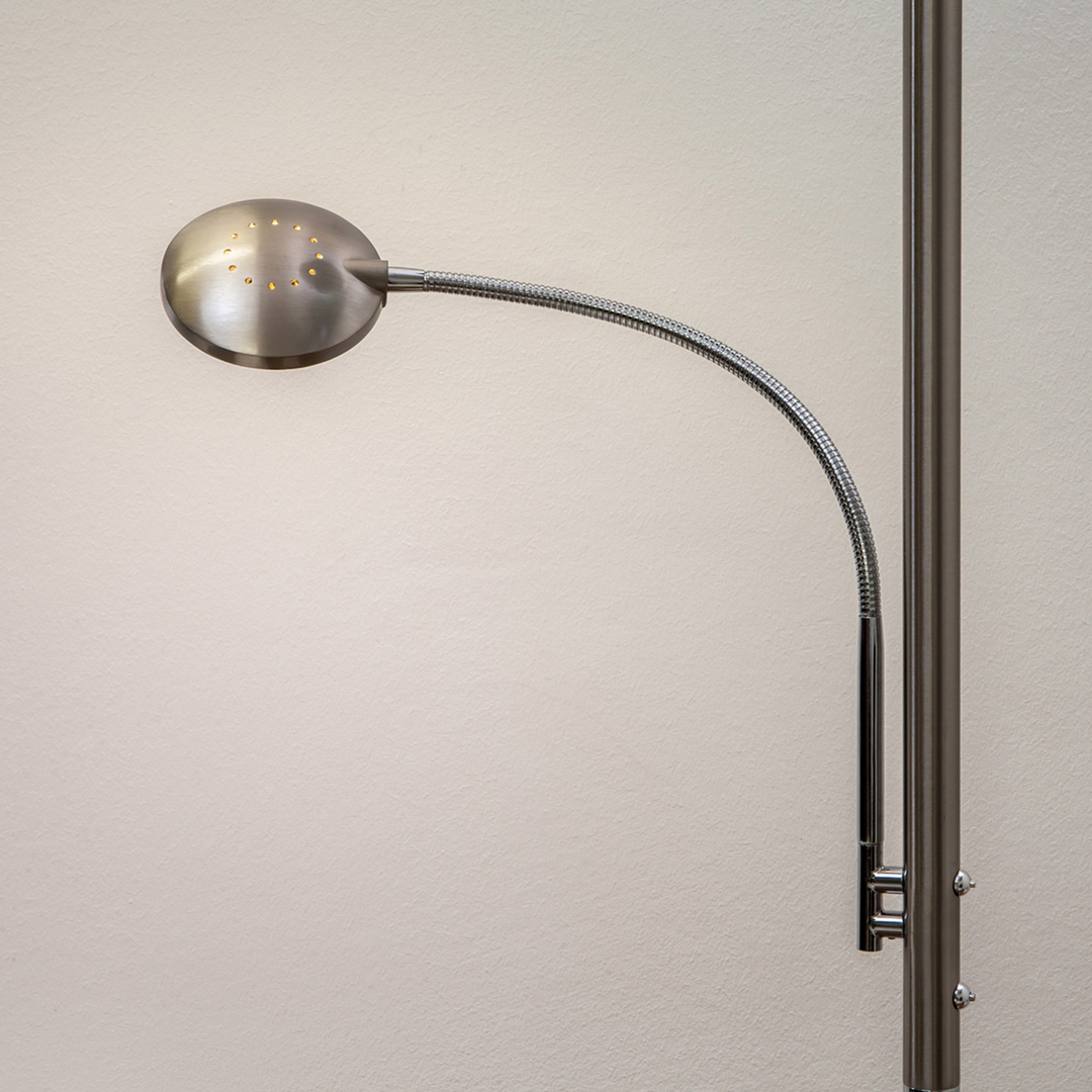 Malea Led Deckenfluter Deckenlampe Deckenleuchte Lampe Leuchte Lesearm Nickel B-Ware - 6291105701631