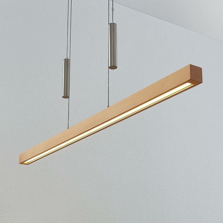 Lucande Led Balkenpendelleuchte Pia Deckenlampe Hängeleuchte Leuchte Buche 25459 B-Ware - 4251096548525