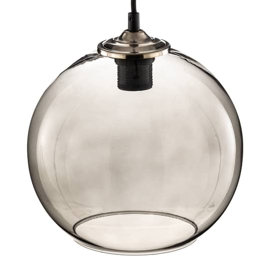 Euluna Hängelampe Pendelleuchte Deckenlampe Glas Kugelschirm Rauchgrau ø25cm B-Ware