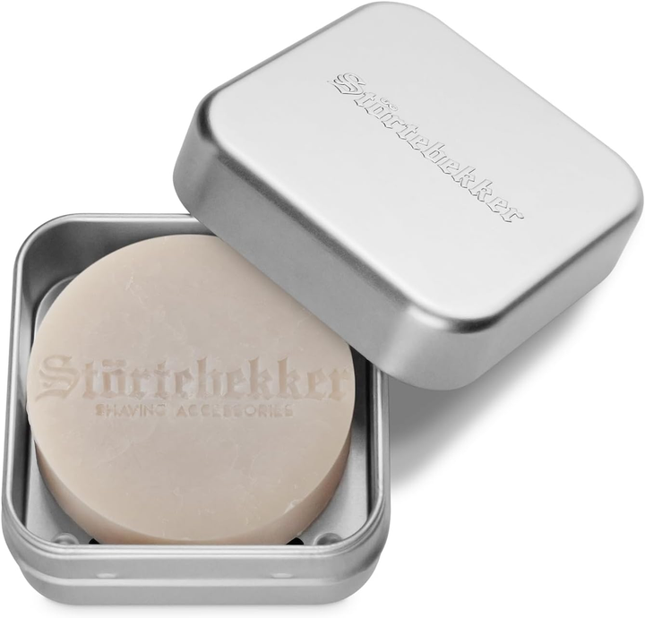 Störtebekker Premium Seifendose mit Abtropfgitter für Rasierseife