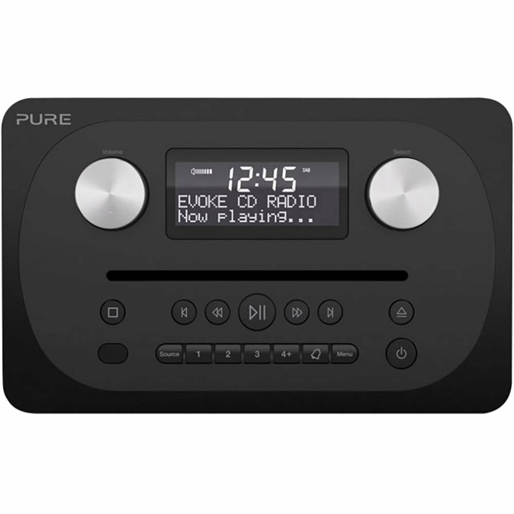 Pure Evoke C-D4 Tischradio UKW AUX Bluetooth CD Schwarz Radio Küchenradio Audio