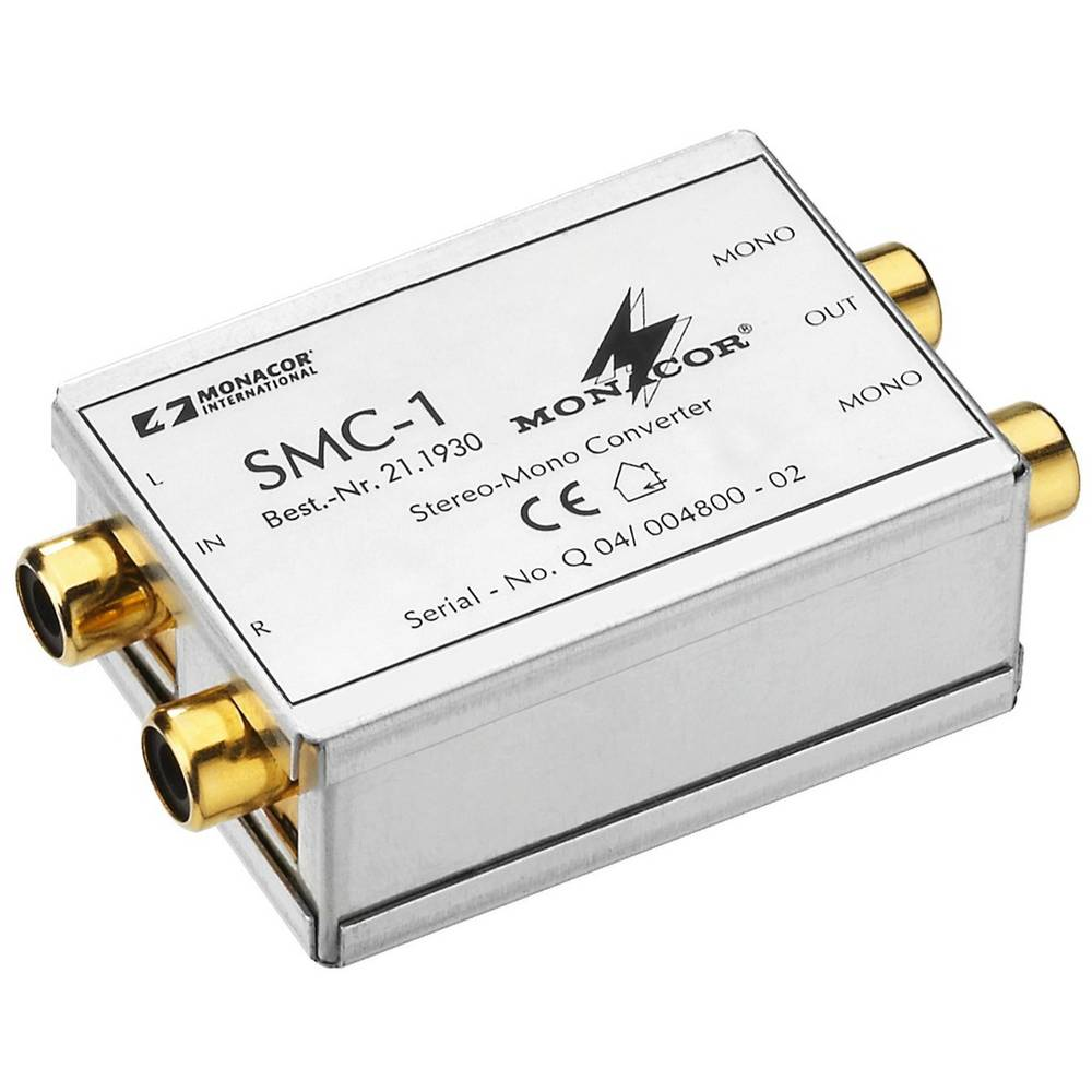 Monacor SMC-1 Stereo-Mono-Converter Umwandler Wandler Übertrager